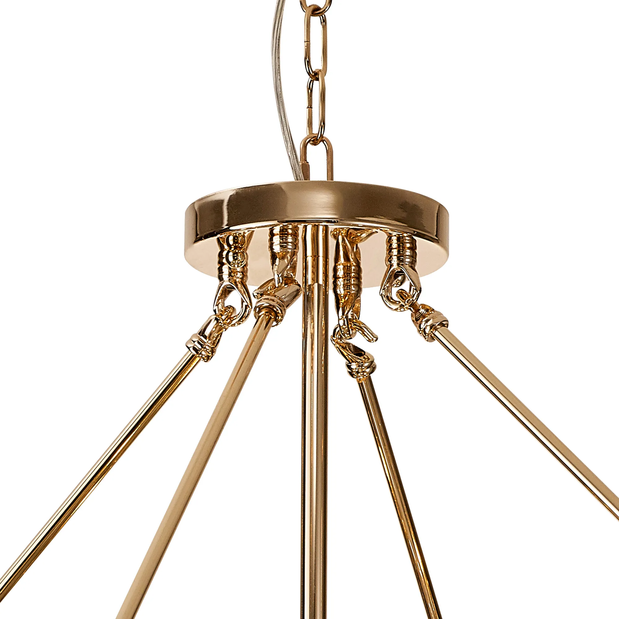 Vivienne Crystal Pendant/Semi Ceiling 8 Light French Gold IL31826  Diyas Vivienne French Gold